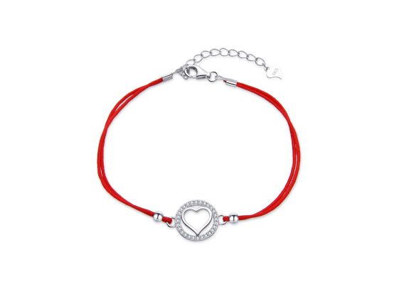 MOISS stříbrný náramek SRDCE