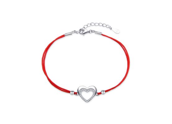 MOISS stříbrný náramek SRDCE