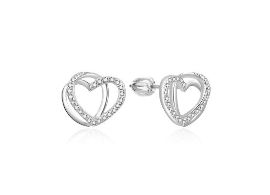 MOISS stříbrné náušnice SRDCE