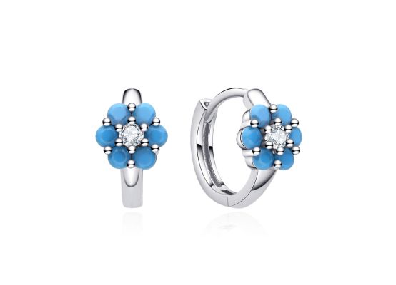 MOISS stříbrné náušnice KVĚTINA