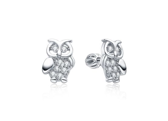 MOISS stříbrné náušnice SOVA
