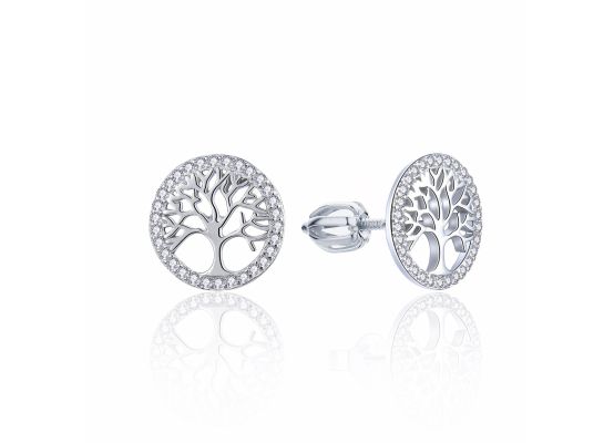 MOISS stříbrné náušnice STROM