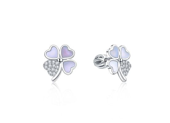 MOISS stříbrné náušnice ČTYŘLÍSTEK