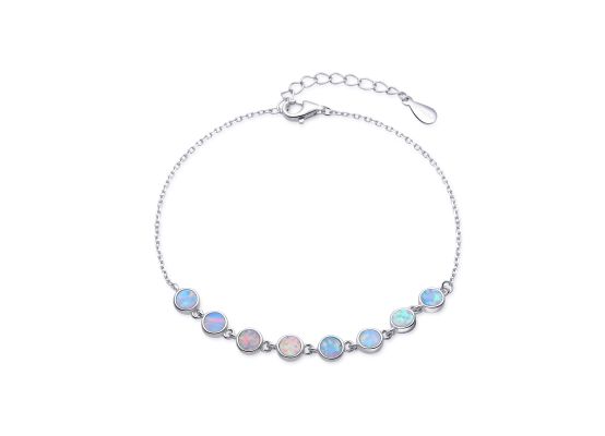 MOISS stříbrný náramek OPÁL