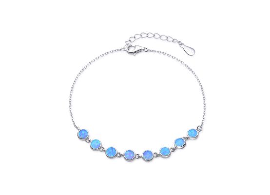 MOISS stříbrný náramek OPÁL