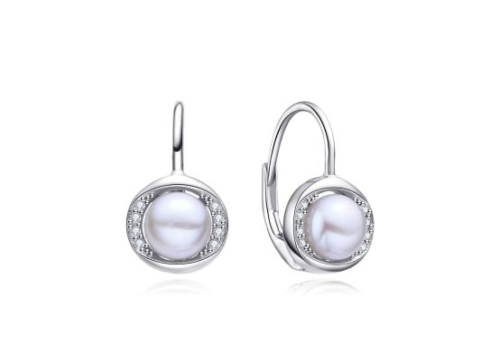 MOISS perlové stříbrné náušnice