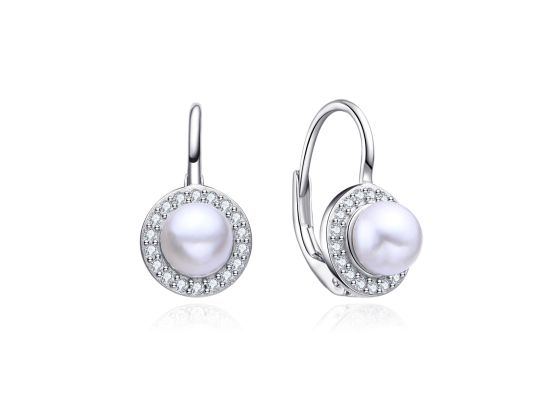MOISS perlové stříbrné náušnice