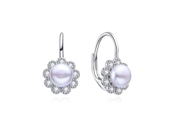 MOISS perlové stříbrné naušnice