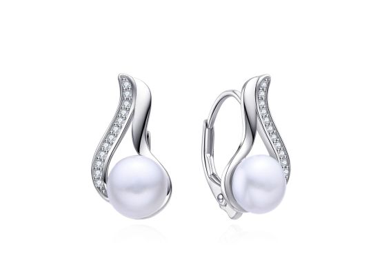 MOISS perlové stříbrné náušnice