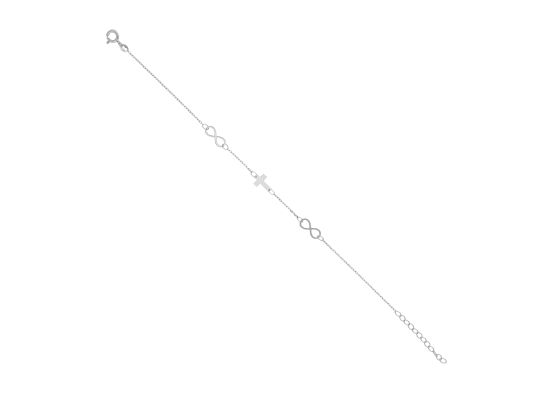 MOISS náramek z bílého zlata KŘÍŽ