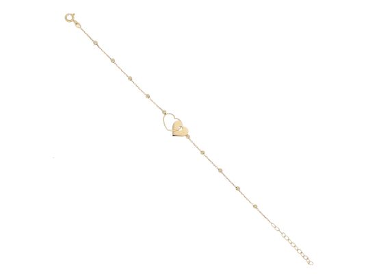 MOISS náramek ze žlutého zlata SRDCE