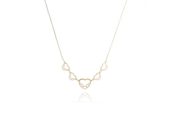 MOISS náhrdelník ze žlutého zlata SRDCE