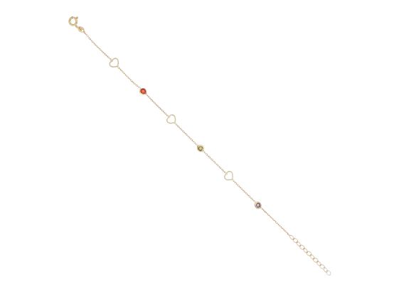 MOISS náramek ze žlutého zlata SRDCE