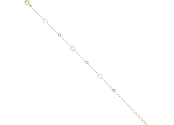 MOISS náramek ze žlutého zlata SRDCE