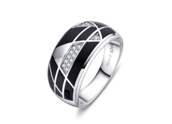 MOISS stříbrný prsten SMALT