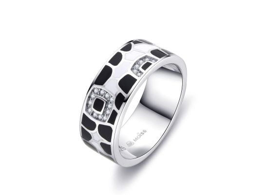 MOISS stříbrný prsten SMALT