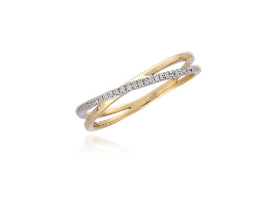 MOISS diamantový prsten ze zlata BICOLOR