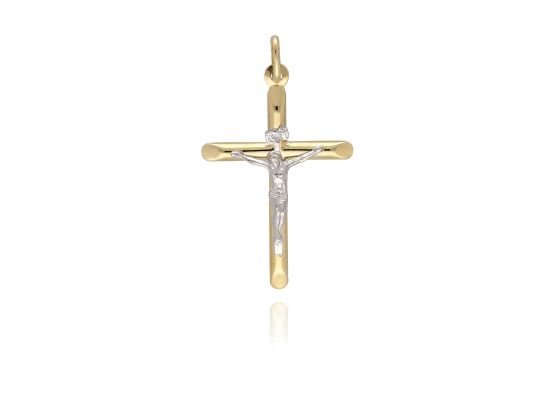 MOISS přívěsek ze žlutého zlata KŘÍŽEK BICOLOR
