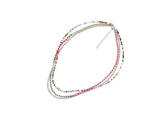 MOISS stříbrný korálkový náhrdelník