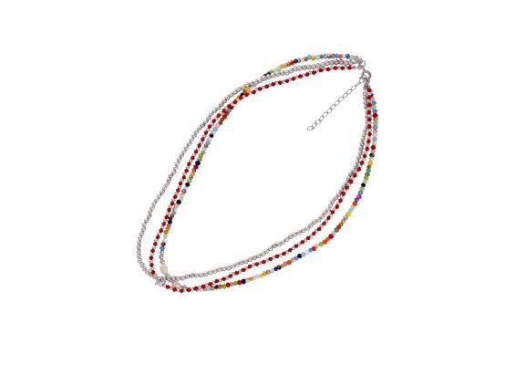 MOISS stříbrný korálkový náhrdelník