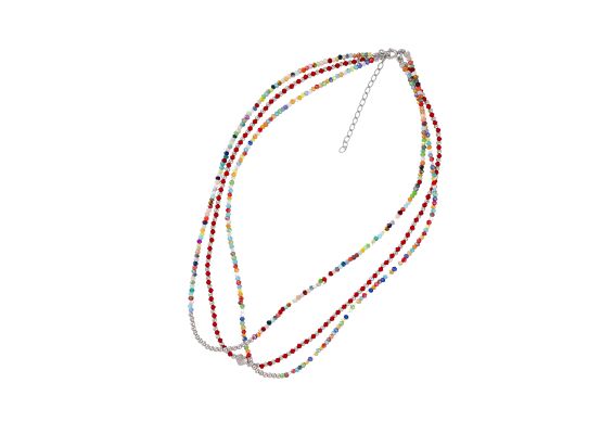 MOISS stříbrný korálkový náhrdelník