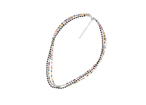 MOISS stříbrný korálkový náhrdelník