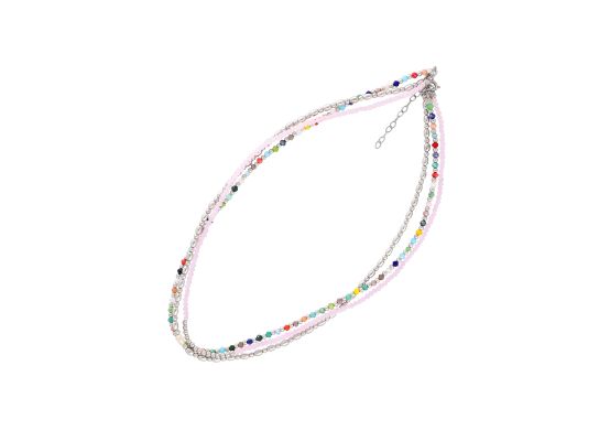 MOISS stříbrný korálkový náhrdelník