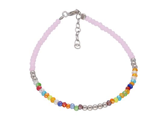 MOISS stříbrný korálkový náramek