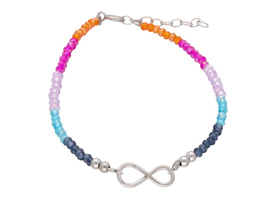 MOISS stříbrný korálkový náramek