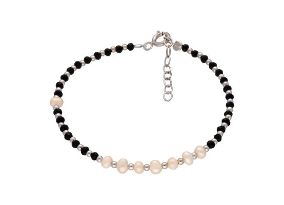 MOISS stříbrný korálkový náramek