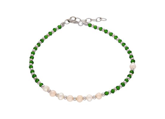 MOISS stříbrný korálkový náramek