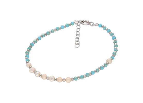 MOISS stříbrný korálkový náramek