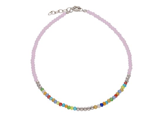 MOISS stříbrný korálkový náramek na nohu