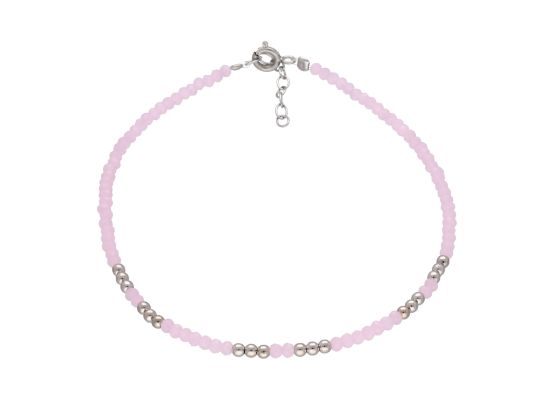 MOISS stříbrný korálkový náramek na nohu