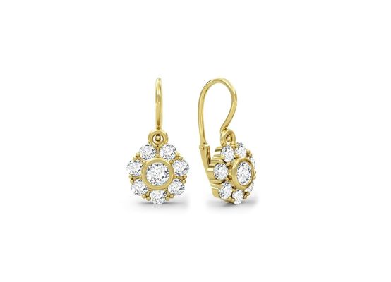 MOISS dětské náušnice ze žlutého zlata KVĚTINA