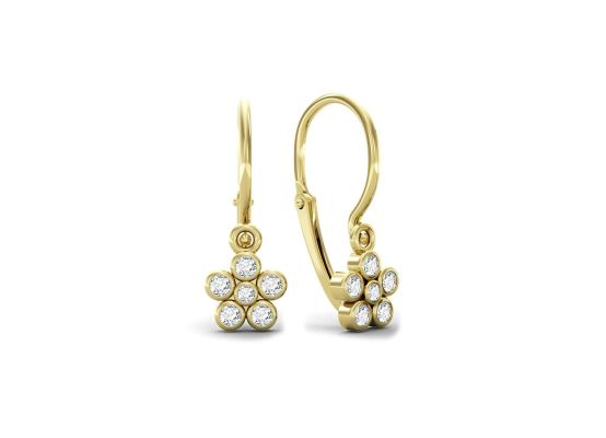 MOISS dětské náušnice ze žlutého zlata KVĚTINA