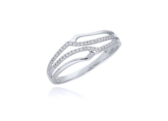 MOISS diamantový prsten z bílého zlata