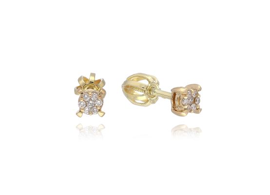 MOISS diamantové náušnice ze žlutého zlata