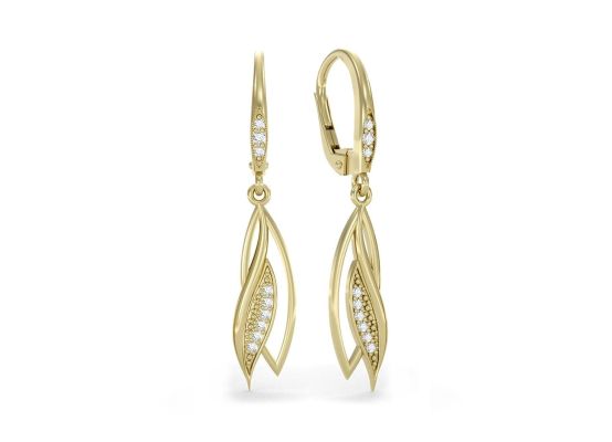 MOISS náušnice ze žlutého zlata