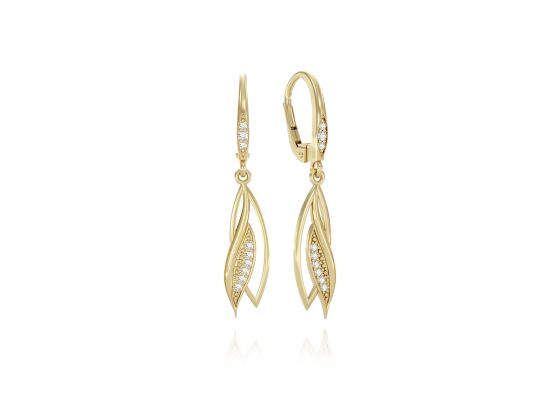 MOISS náušnice ze žlutého zlata