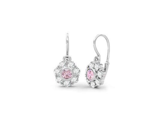 MOISS dětské náušnice z bílého zlata KVĚTINA