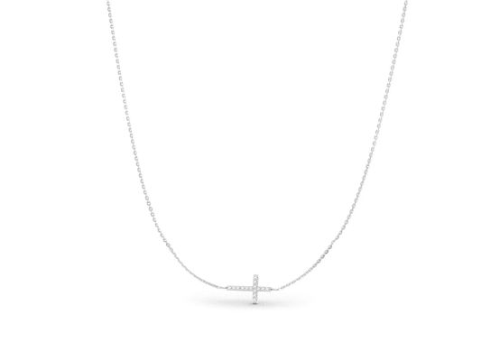MOISS náhrdelník z bílého zlata KŘÍŽEK