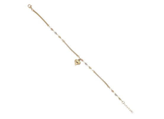 MOISS náramek ze žlutého zlata SRDCE