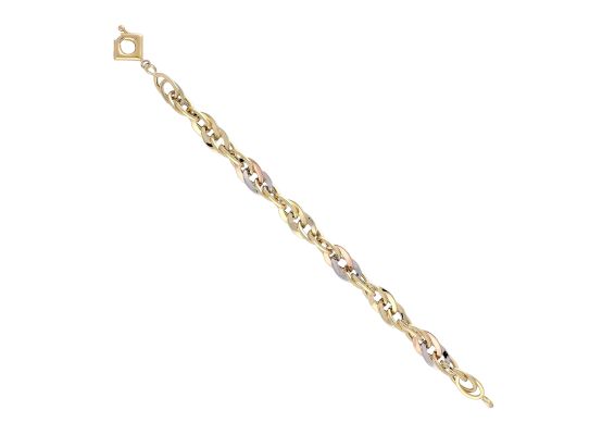 MOISS náramek ze žlutého zlata TRICOLOR