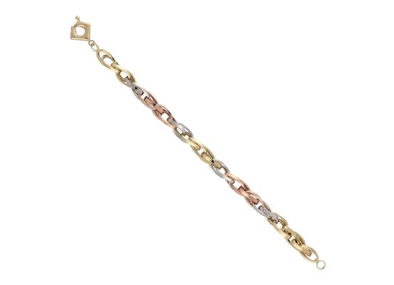 MOISS náramek ze žlutého zlata TRICOLOR