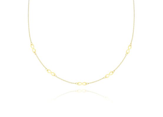MOISS náhrdelník ze žlutého zlata NEKONEČNO