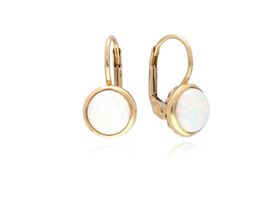 MOISS náušnice ze žlutého zlata OPÁL