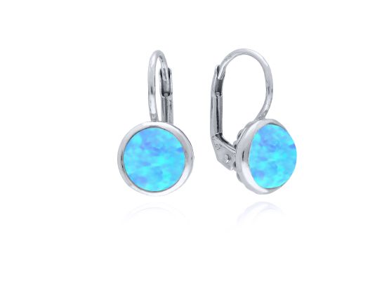 MOISS náušnice z bílého zlata OPÁL