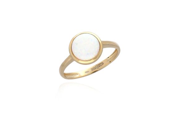 MOISS prsten ze žlutého zlata OPÁL