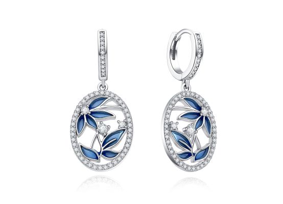 MOISS stříbrné náušnice KVĚTINA